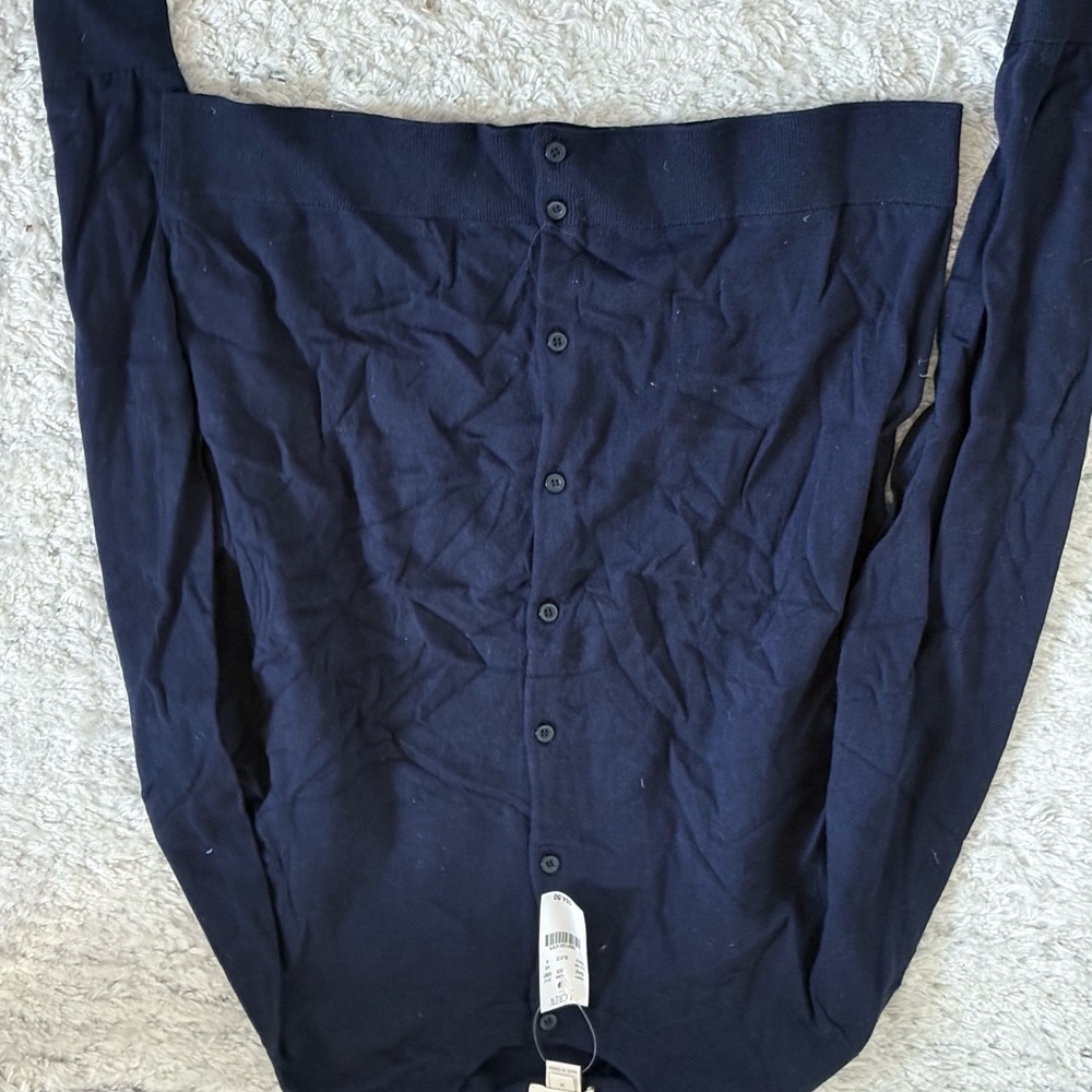 Classic Navy Button-Down Sweater